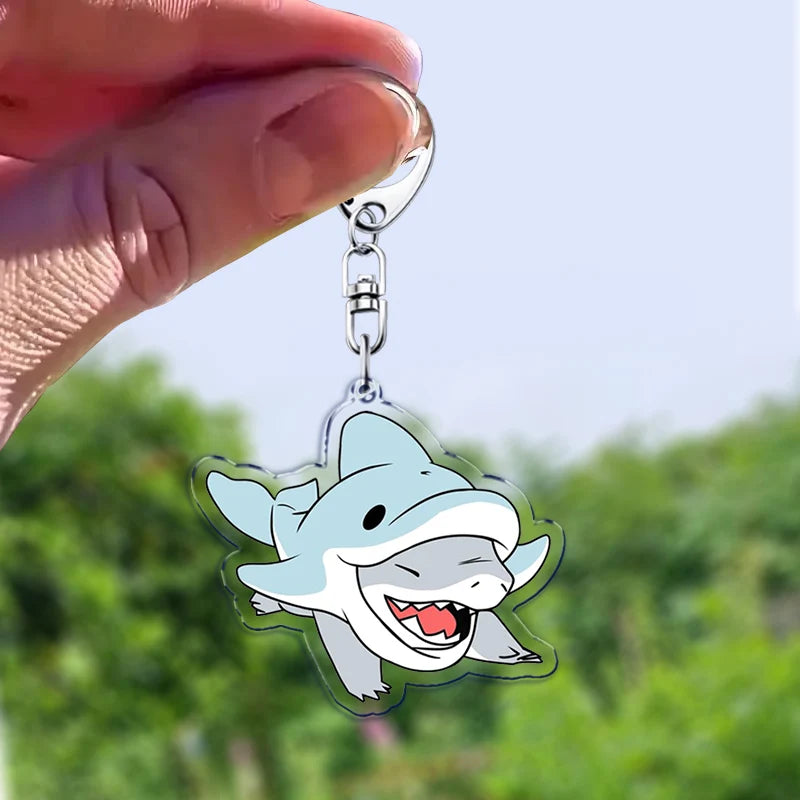 Cute Cartoon The Shark Keychains Keyring for Accessories Bag Key Chain Ring Kawaii JEFF Fans Gifts