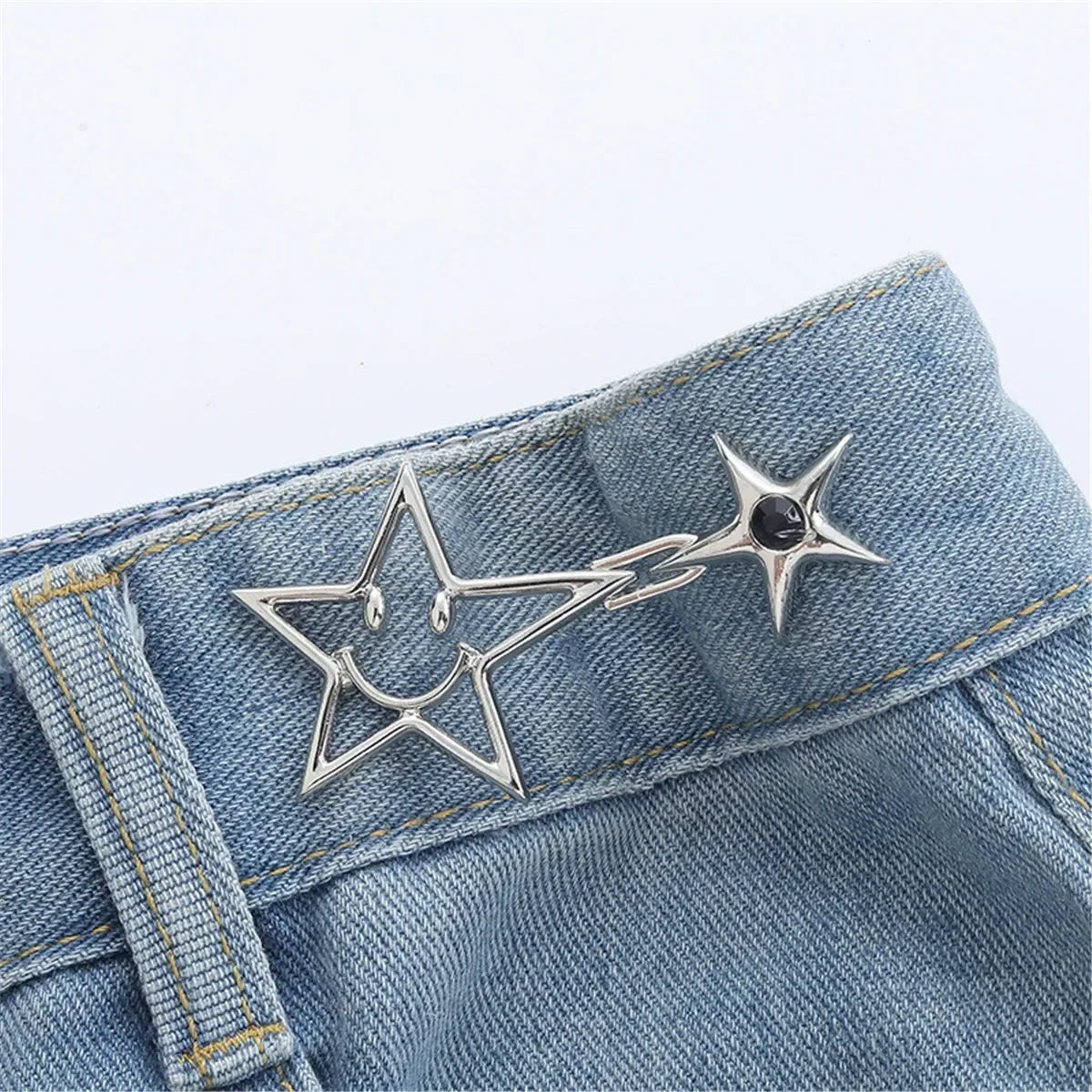 2Pcs Bowknot Button Adjuster for Pants and Skirts Waist Tightener Adjustable Waist Buckle for Jeans No Sewing Required