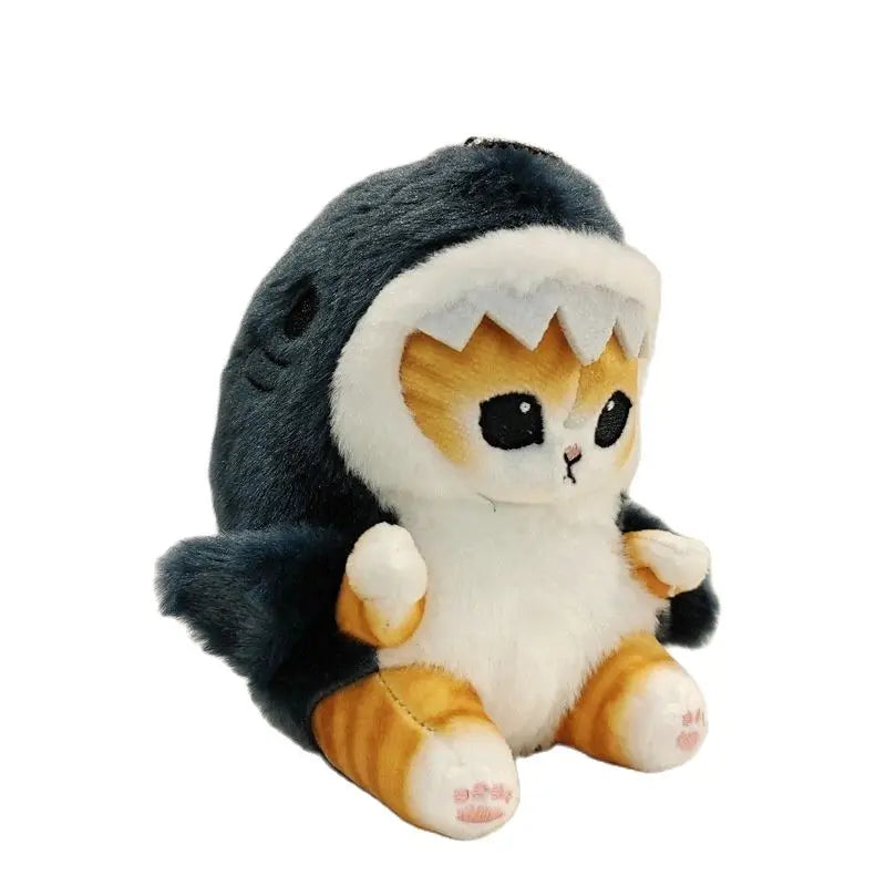 Cute Shark Cat Fried Cat Plush Doll Pendant Doll Beautiful Room Car Bag Decoration Pendant Holiday Gift Kid Kawaii Plushies Toy