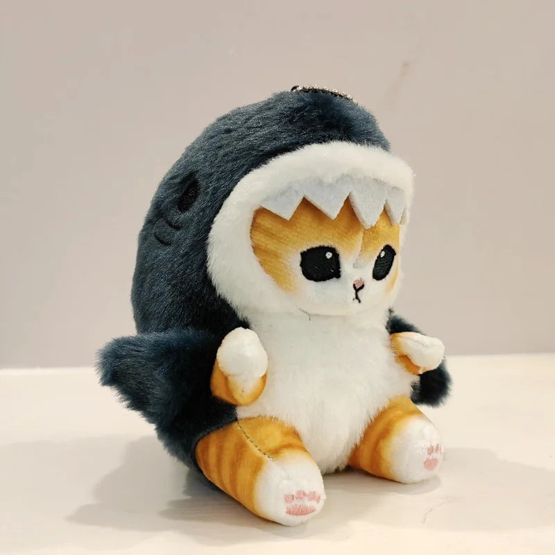 Cute Shark Cat Fried Cat Plush Doll Pendant Doll Beautiful Room Car Bag Decoration Pendant Holiday Gift Kid Kawaii Plushies Toy