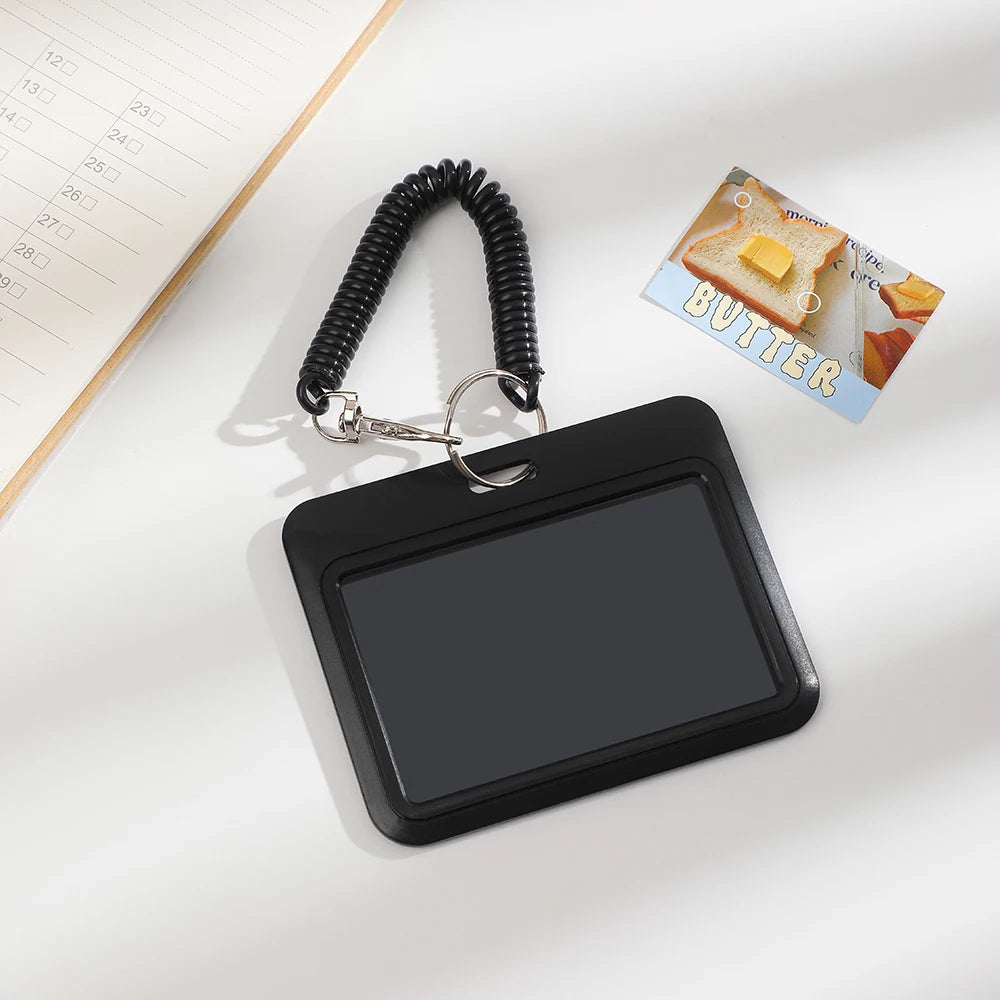 Black Style 3 inch Card Holder Kpop Photocard Holder Photo Card Holder Bag Pendant School Stationery