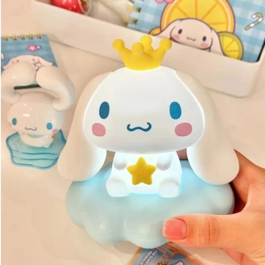 Animation Sanrios Kitty Kawaii Glowing Cloud Lamp Hello Kitty Bedside Lamp LED Night Light Cake Decoration Decoration Gift