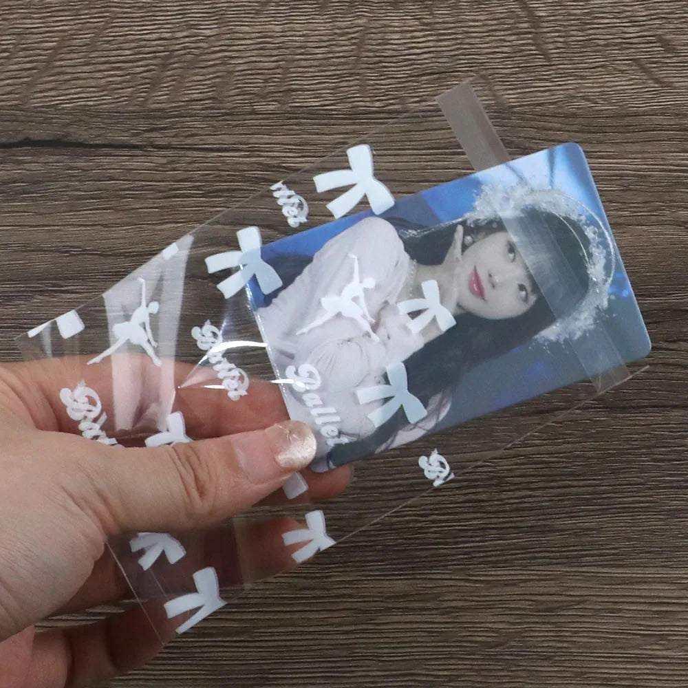 50pcs/pack Clear Photocard Sleeves Self-adhesive Card Cover Idol Photo Packaging Bag Self Sealing Bag Gift Card Protector