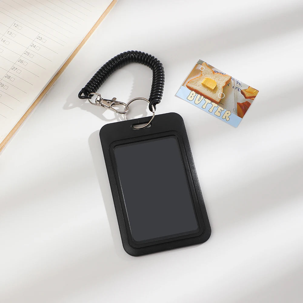 Black Style 3 inch Card Holder Kpop Photocard Holder Photo Card Holder Bag Pendant School Stationery