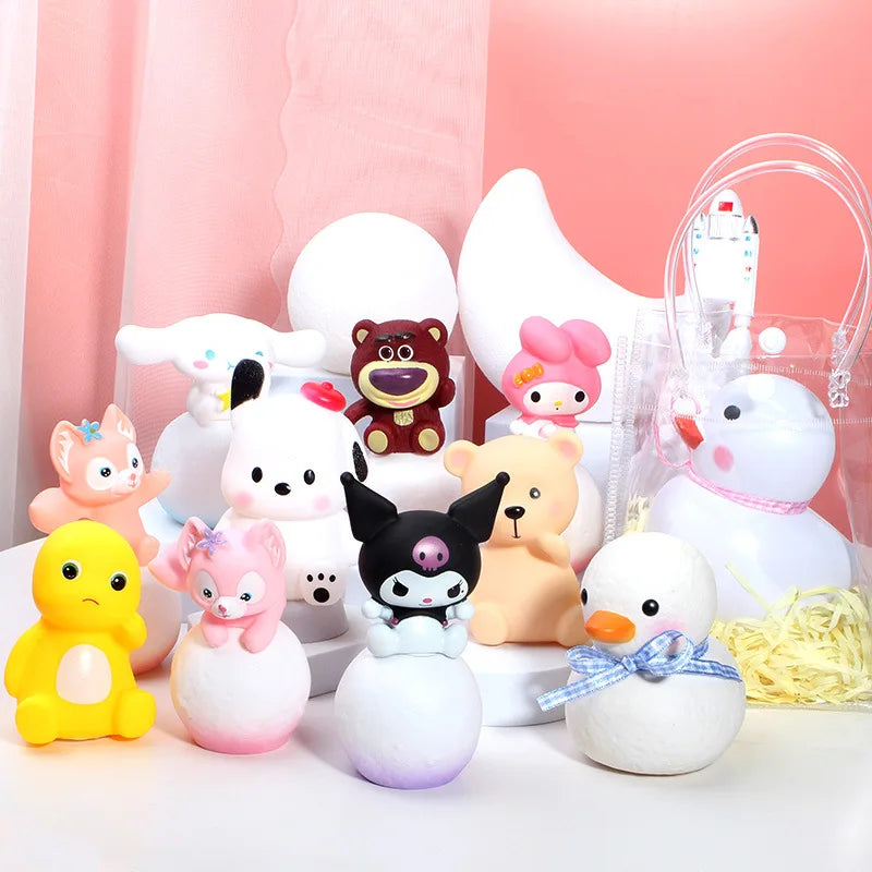 Anime Sanrio Hello Kitty Kuromi Cinnamoroll Melody Night Light Glowing Children Toy Bedside Lamp Kawaii Cute Kids Birthday Gift