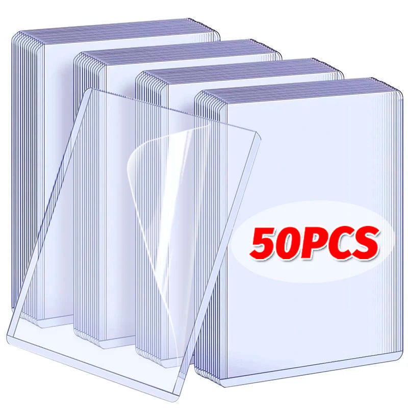 1/25/50Pcs Transparent Korean Kpop Card Sleeve with Protective Film Clear Card Holder Idol Photo Game Card Toploaders Cover 35PT