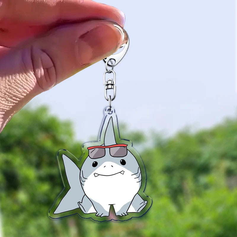 Cute Cartoon The Shark Keychains Keyring for Accessories Bag Key Chain Ring Kawaii JEFF Fans Gifts