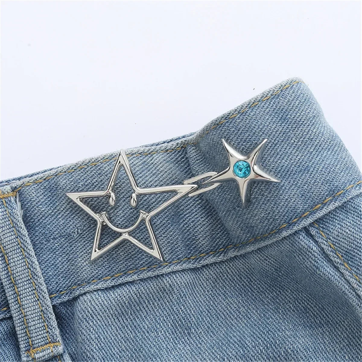 2Pcs Bowknot Button Adjuster for Pants and Skirts Waist Tightener Adjustable Waist Buckle for Jeans No Sewing Required