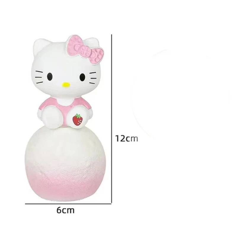 Anime Sanrio Hello Kitty Kuromi Cinnamoroll Melody Night Light Glowing Children Toy Bedside Lamp Kawaii Cute Kids Birthday Gift