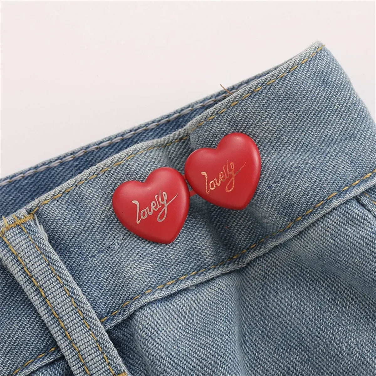 2Pcs Bowknot Button Adjuster for Pants and Skirts Waist Tightener Adjustable Waist Buckle for Jeans No Sewing Required