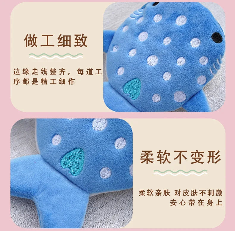 13x12cm Cute Whale Shark Coin Purse Kawaii Wallet Portable Plush Coin Bag Key Earphone Coin Organizer Pouch Zipper Bag kids Gift