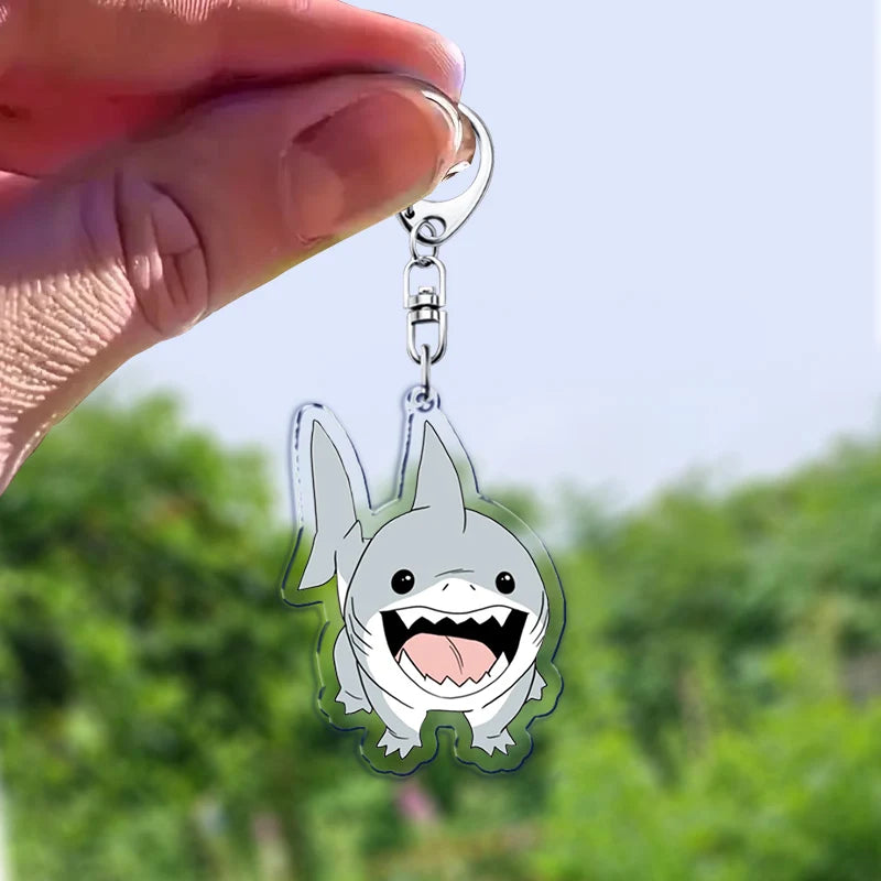 Cute Cartoon The Shark Keychains Keyring for Accessories Bag Key Chain Ring Kawaii JEFF Fans Gifts