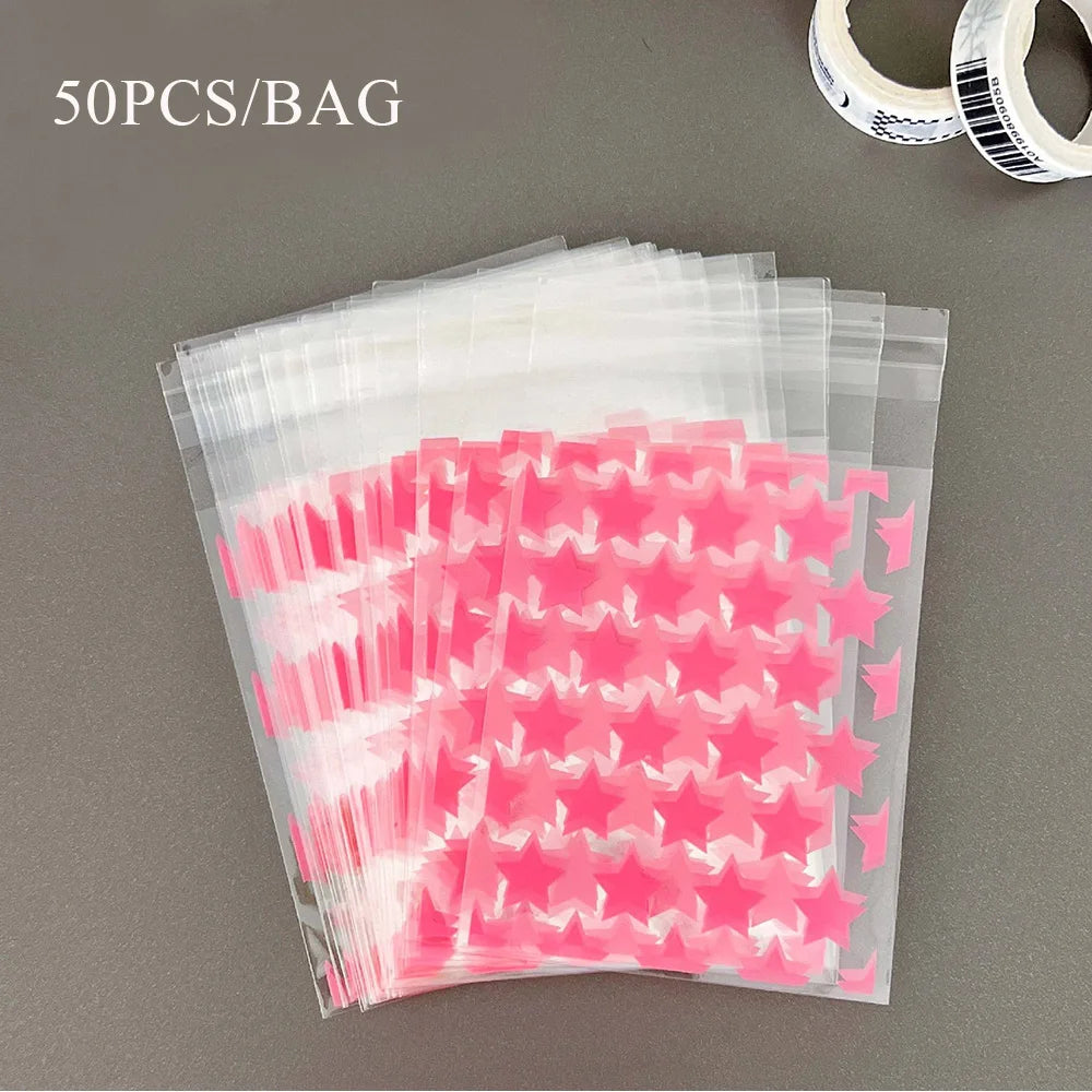 50pcs/pack Clear Photocard Sleeves Self-adhesive Card Cover Idol Photo Packaging Bag Self Sealing Bag Gift Card Protector