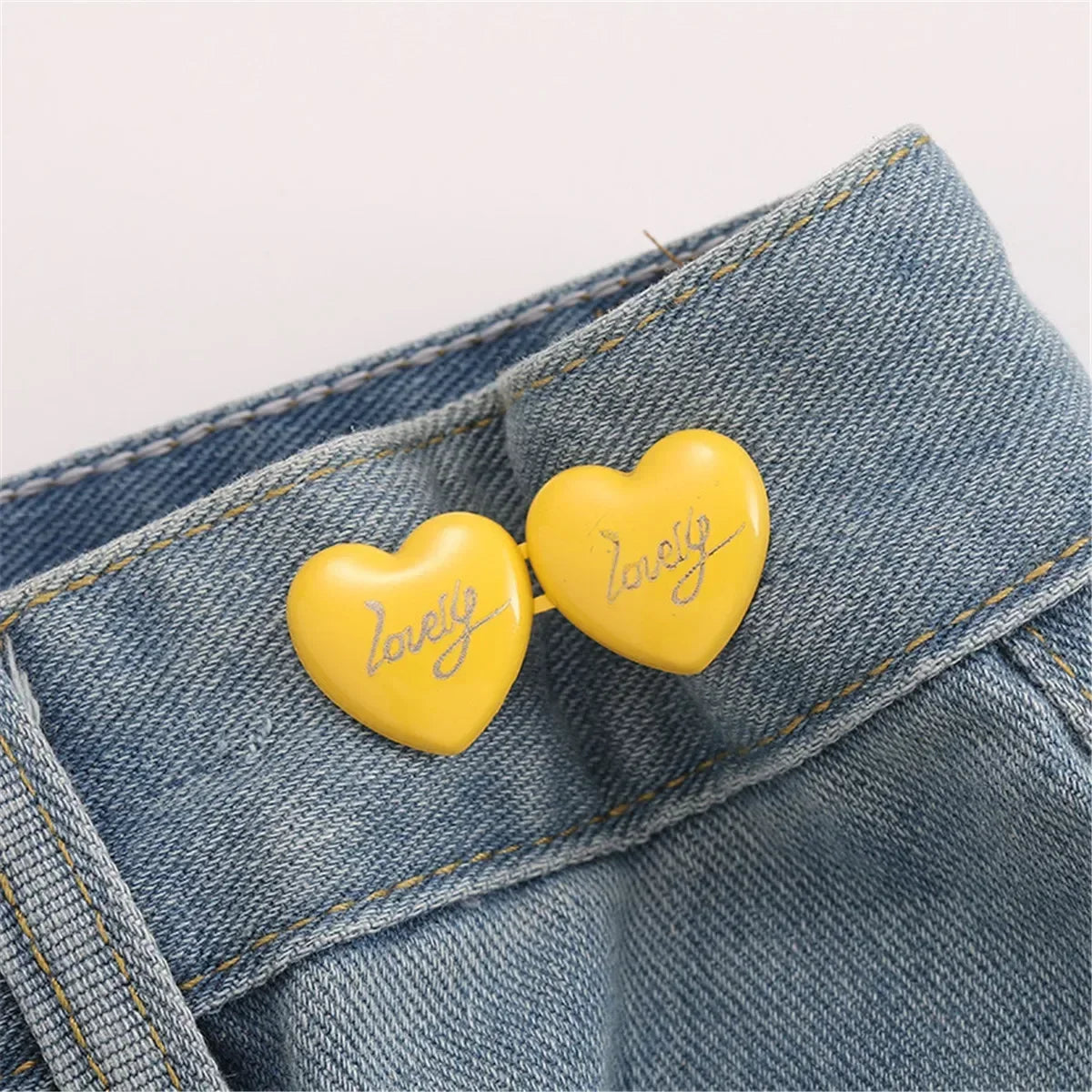 2Pcs Bowknot Button Adjuster for Pants and Skirts Waist Tightener Adjustable Waist Buckle for Jeans No Sewing Required